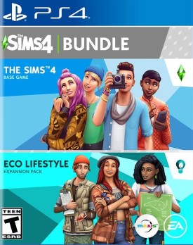 Sims 4 + Eco Lifestyle Expasnion Pack -2 Games PS4 UPC: 014633744330